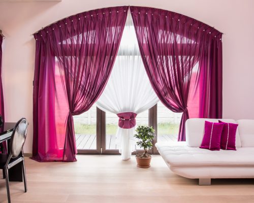Big,Window,With,Elegant,Drapes,And,Curtain